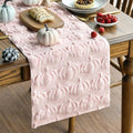 Pink Faux Fur Pumpkins Fall Table Runner 13 x 72 Inch - Artoid Mode