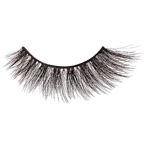 False Eyelashes 14mm 3D Volume Strip Lashes - Fluffy, Eye-Lifting Effect, 4 Pairs - Bombshell Variation