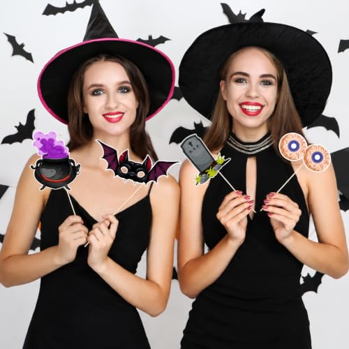 20 Pack Halloween Photo Props Set Spooky Monster Witch Skull Party Decorations