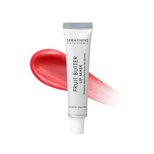 Seraphine Botanicals Restorative Lip Mask - Overnight Gel Balm with Shea Butter & Jojoba Oil | Vegan, 0.51oz