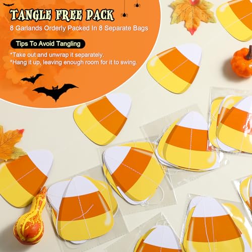 Halloween Candy Corn Banner Decorations Trick or Treat Garlands - Corn Variation