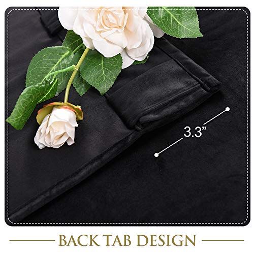 Black Velvet Curtains - Fullness Style 72 x 96 Inches - Pack of 1