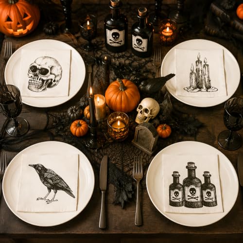 Halloween Vintage Paper Luncheon Napkins 6.5 Inch - 100 Pack