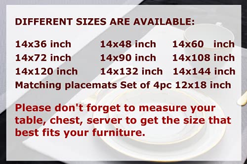 White Waterproof 14x144 Inch Table Runner - Elegant Dining & Event Decor Variation of THIS listing