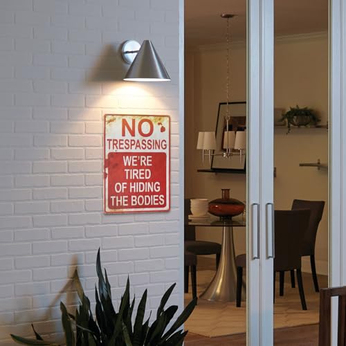 No Trespassing Halloween Metal Tin Sign Wall Decoration - Style 1