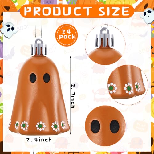 24 Pcs Day of The Dead Mexican Hanging Ghost Ornaments for Tree - Festival Decor