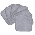Microfiber Makeup Remover Cloths - 8x8 in Reusable Facial Cleansing Pads, Gray, 6 Pack