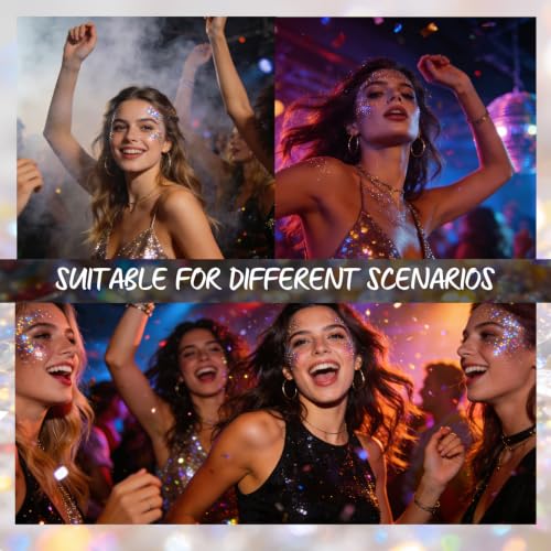 Holographic Body Glitter Stick - Silvery Sparkly Face & Body Makeup