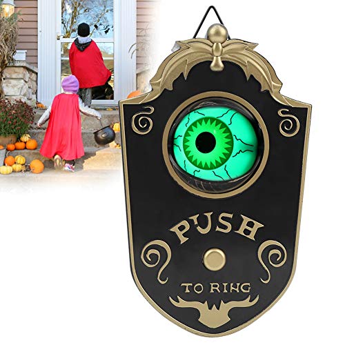 Halloween Doorbell with Spooky Sounds and Animated Eyeball - Black Variation