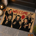 Halloween Horror Movie Characters Welcome Door Mat 32x48 Inches - Non-SlipDecor