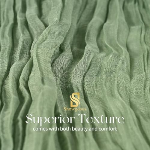 Sage Green Cheesecloth Table Runner 17x108 Inches - 24 Pack, Boho Home Decor