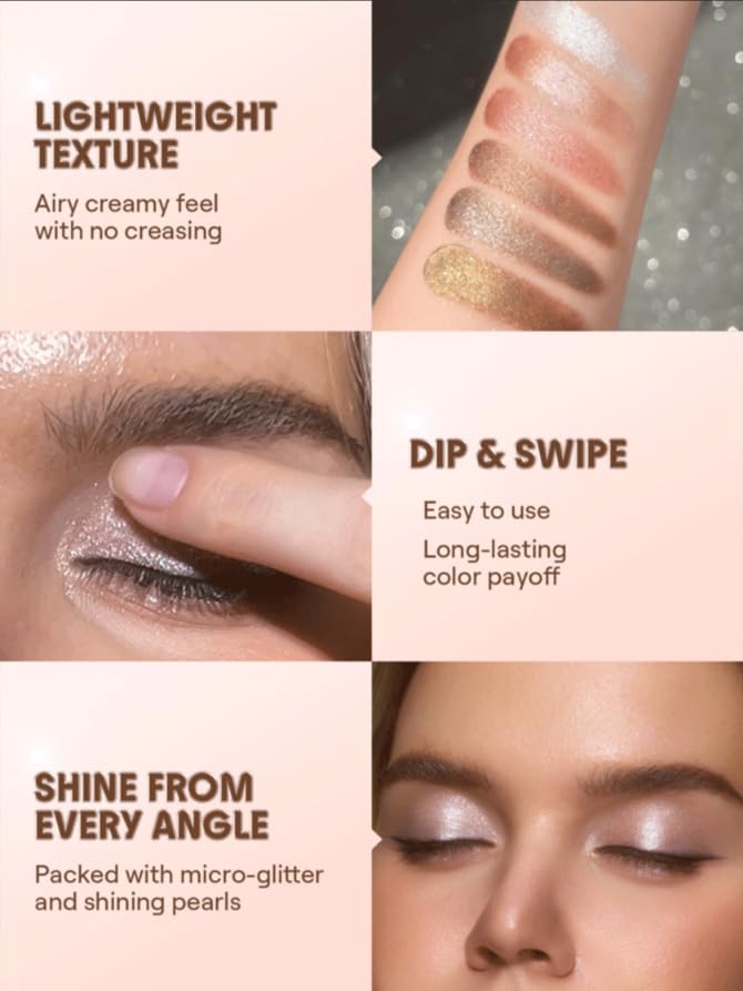 SHEGLAM Starstruck Cream Eyeshadow Pot - High Pigment Long-Lasting Sable
