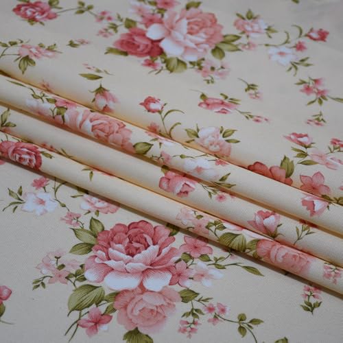 Red Rose Floral Rectangle Tablecloth 60 x 84 Inch Waterproof Spill-Proof for Kitchen & Dining - Clr 110