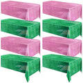 Pink and Green Holographic Tablecloths 54x108 Inches - Iridescent Disposable Party Covers - Witch, Birthday, Wedding Decorations