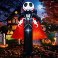 12FT Halloween Skeleton Inflatable with LED Lights - Spooky Outdoor Decor