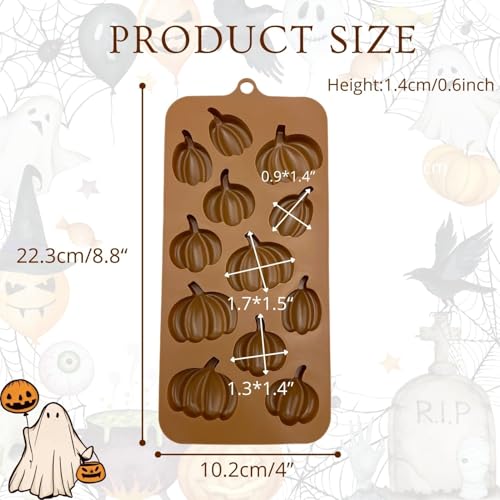 Pumpkin Silicone Chocolate Mold for Halloween and Thanksgiving - 1 Piece