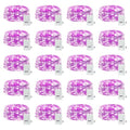 Purple LED Fairy String Lights 7FT Waterproof Battery Operated 3 Modes - 20 Pack