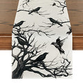 Halloween Table Runner 13x90 Inch Beige Polyester Home Party Decor