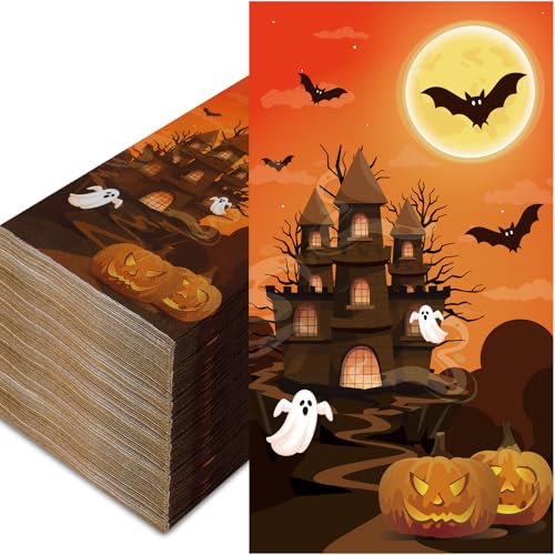 100Pcs Halloween Disposable Paper Napkins Party Decorations Guest Towels
