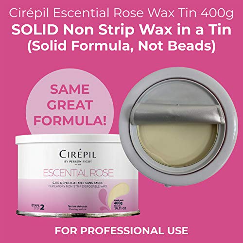 Cirepil Escential Rose Stripless Hard Wax Tin 14.11oz - Gentle Hair Removal