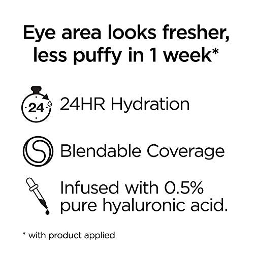 L’Oréal Paris True Match Eye Cream Concealer - Hydrating 0.5% Hyaluronic Acid, Dark N7-8, 0.4 fl. oz.