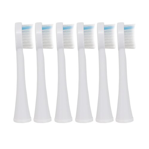 Toothbrush Heads Replacement for Waterpik SF-02W, SF-03W, SF-01W Sonic Fushion 2.0 Model, Brush Head with Cover 6 PCS, White