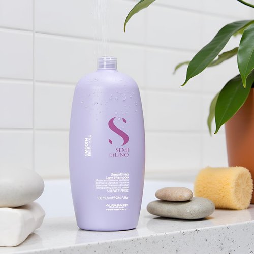 ALFAPARF MILANO Semi Di Lino Smoothing Shampoo - Sulfate-Free Anti-Frizz Formula for Revitalizing Dry Hair