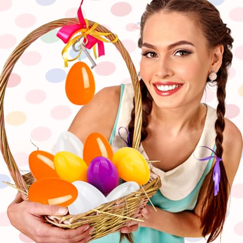 Orange Plastic Halloween Eggs Pack of 24 - Fillable Party Favors