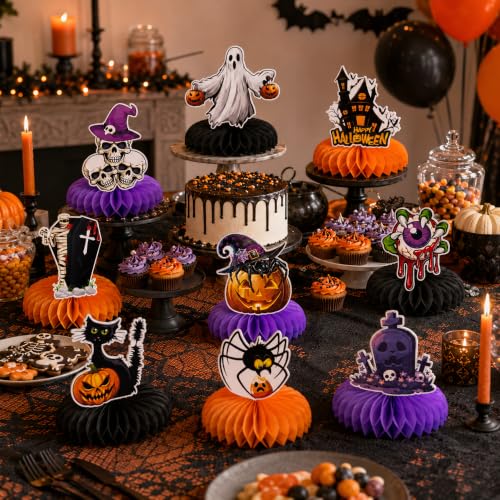 Halloween Party Decorations 9-Piece Indoor Table Centerpieces - Spooky Character Set