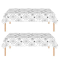 Halloween Tablecloth - 2pcs White Spider Web Disposable 108x54in Spill-Proof Decor