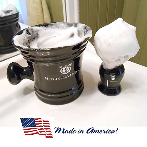 Henry Cavendish Sandalwood Shave Soap for Men & Women - Premium Quality, All Natural, moisturizing Shaving Puck made with Shea Butter & Coconut Oil for a Smooth Comfortable Shave. 4 Oz Puck Refill