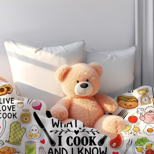 Cook Blanket Throw for Chefs - 60x50 Inch Plush Chef Gift Variation of THIS listing