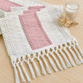 Pink Boho Table Runner 12x72 Inches Farmhouse Decor for Dining & Events - FEXIA