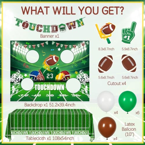 Halloween Car Decorations Kit Football Theme Trunk or Treat Party Supplies
