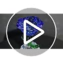 Glass Flower Figurines Set - Colorful Crystal Roses, 6 Pieces, Mix