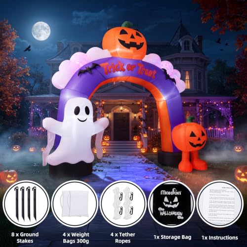 10.5FT Halloween Inflatable Pumpkin Archway for Outdoor Yard Decorations