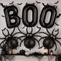 Black Halloween BOO Spider Foil Balloons Set for Party Decorations