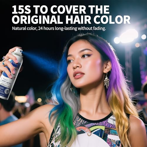 Green Temporary Hair Color Spray - Quick Dry, Non-Sticky, 100mL