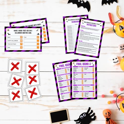 Halloween Feud Game Spider and Bat Variation for Adults & Family Fun