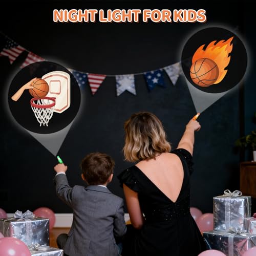 Basketball Themed LED Finger Lights - 36 Pack Glow in Dark Party Favors