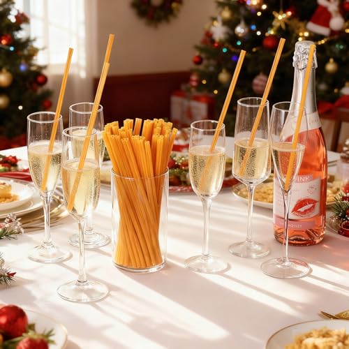 150 Pcs Disposable Gingerbread Man Plastic Drinking Straws for Holidays & Parties