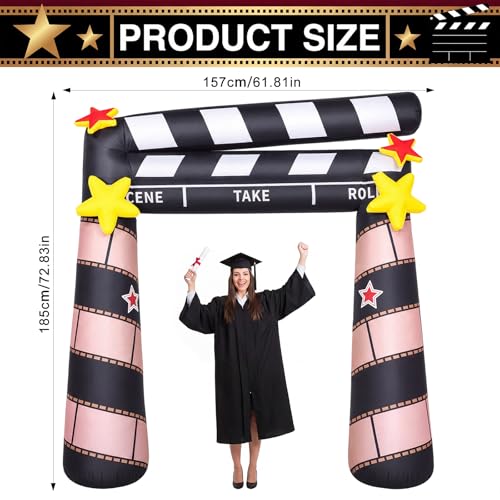 6ft Halloween Inflatable Arch for Movie Night & Party Photos - Red Carpet Decor