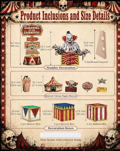Halloween Creepy Carnival Decorations Set for Parties and Events