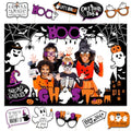 Halloween Photo Booth Props Set Ghost Pumpkin Spiders Bat Selfie Decorations