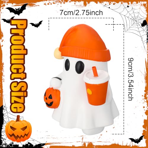 Halloween Ghost Figurine with Pumpkin Bucket & Orange Drink - Variation of Ghost Drink