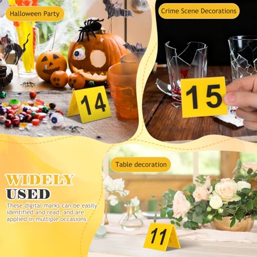 15-Piece Evidence Markers Set for Crime Scene, Table Numbers & Party Props