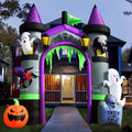 Castle Arch Inflatable Halloween Decoration - 12.5 Ft Large Blow Up Haunted Entrance - Variation: Castle Arch