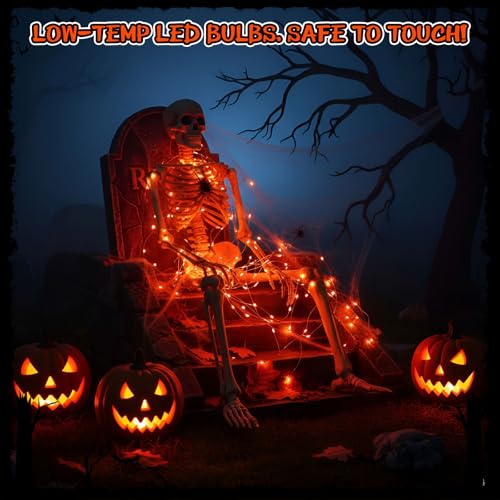 USB Fairy Lights 6 Pack - 33ft 100 LED Orange String Lights for Bedroom & Decor - Variation of THIS Listing