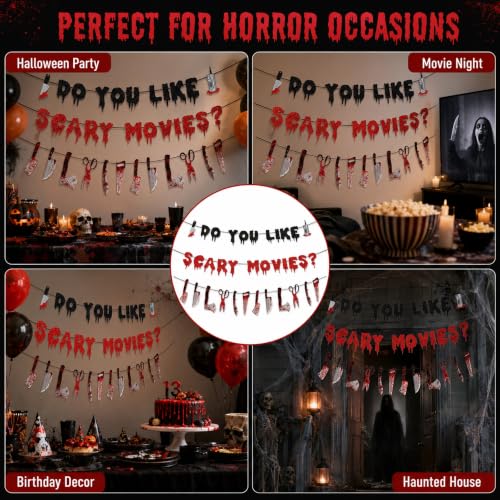 Halloween Scream Theme Banner - Spooky Horror Party Wall Decor