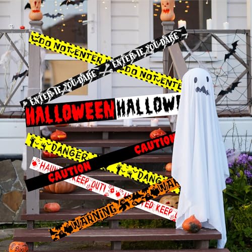 Halloween Wall Stickers Party Danger Warning - Removable Caution Tape - Haunted House Door & Window Decor (Variation: Danger Warning)